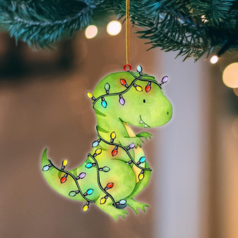 Ornament- T Rex Christmas Light Hanging Ornament Dog Ornament, Car Ornament, Christmas Ornament - Thegiftio