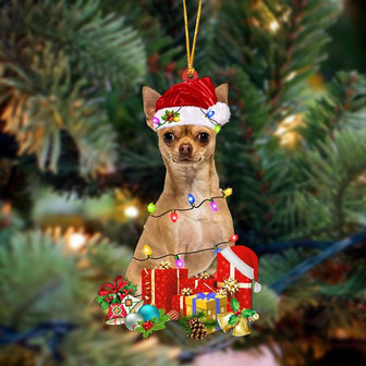 Ornament- TAN Chihuahua 1-Dog Be Christmas Tree Hanging Ornament, Happy Christmas Ornament, Car Ornament - Thegiftio UK