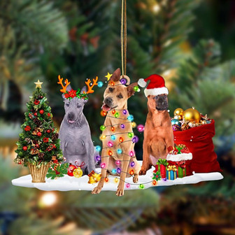 Ornament- Thai Ridgeback-Christmas Dog Friends Hanging Ornament, Happy Christmas Ornament, Car Ornament - Thegiftio UK