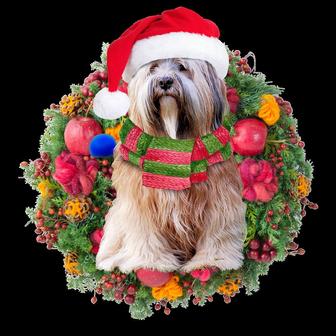 Ornament- Tibetan Terrier Christmas Ornament, Happy Christmas Ornament, Car Ornament - Thegiftio UK