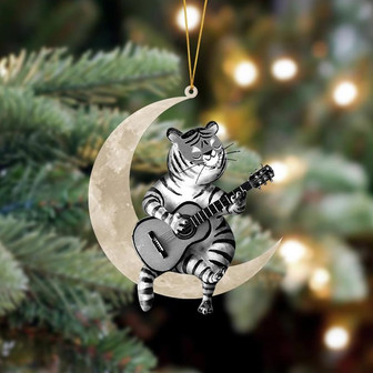 Ornament- Tiger Sits On The Moon Hanging Ornament Dog Ornament, Car Ornament, Christmas Ornament - Thegiftio UK