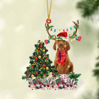 Ornament- Vizsla-Christmas Tree Gift Hanging Ornament, Happy Christmas Ornament, Car Ornament - Thegiftio UK