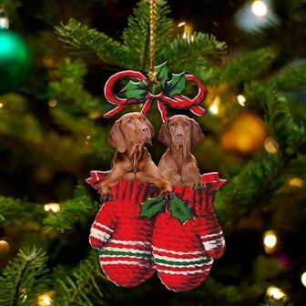 Ornament- Vizsla Inside Your Gloves Christmas Holiday-Two Sided Ornament, Christmas Ornament, Car Ornament - Thegiftio UK