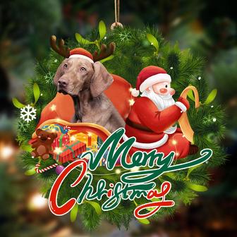 Ornament- Vizsla-Santa & dog Hanging Ornament, Happy Christmas Ornament, Car Ornament - Thegiftio UK