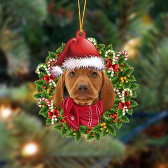 Ornament- Vizsla-Xmas Bandana Hanging Ornament, Happy Christmas Ornament, Car Ornament - Thegiftio UK