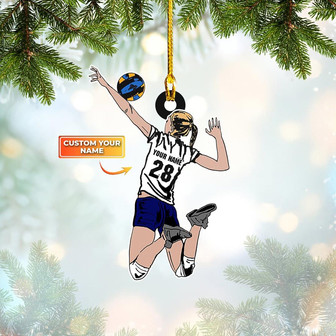 Ornament - Volleyball Custom Shaped Flat Ornament, Ornament Christmas Decor, Home Decor - Thegiftio UK