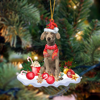 Ornament- Weimaraner 2-Better Christmas Hanging Ornament, Happy Christmas Ornament, Car Ornament - Thegiftio UK