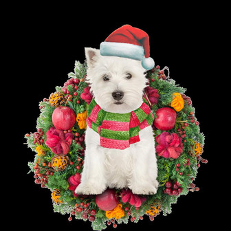Ornament- West Highland Terrier Christmas Ornament, Happy Christmas Ornament, Car Ornament - Thegiftio UK
