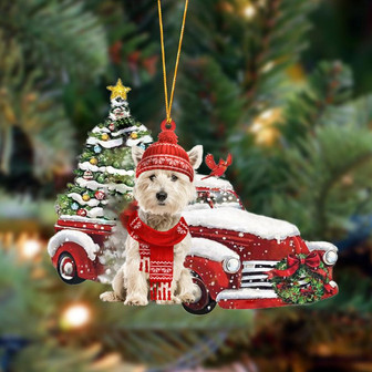 Ornament- West Highland White Terrier 2-Christmas Car Two Sided Ornament, Christmas Ornament, Car Ornament - Thegiftio UK