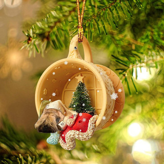 Ornament- Wheaten Terrier Sleeping In A Cup Christmas Ornament Dog Ornament, Car Ornament, Christmas Ornament - Thegiftio UK