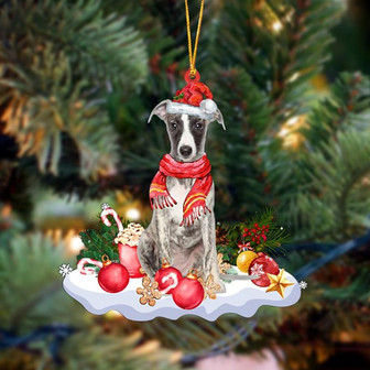 Ornament- Whippet-Better Christmas Hanging Ornament, Happy Christmas Ornament, Car Ornament - Thegiftio UK