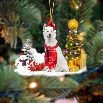 Ornament- White German Shepherd Christmas Ornament Dog Ornament, Car Ornament, Christmas Ornament - Thegiftio UK