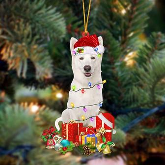 Ornament- WHITE German Shepherd-Dog Be Christmas Tree Hanging Ornament, Christmas Ornament, Car Ornament - Thegiftio UK