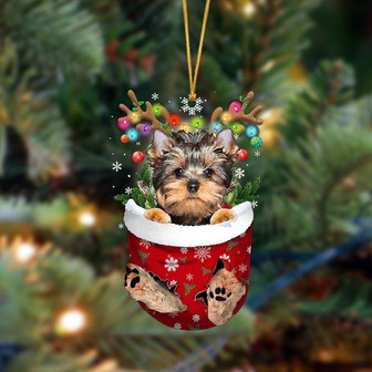 Ornament- Yorkshire-In Christmas Pocket Two Sides Ornament, Happy Christmas Ornament, Car Ornament - Thegiftio UK
