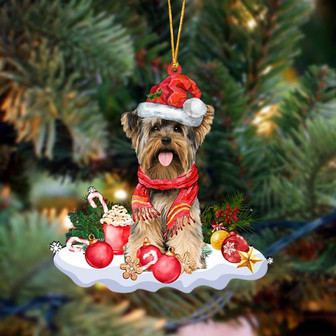 Ornament- Yorkshire Terrier 1-Better Christmas Hanging Ornament, Happy Christmas Ornament, Car Ornament - Thegiftio UK
