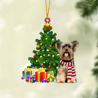 Ornament- Yorkshire Terrier 1-Christmas Star Hanging Ornament, Happy Christmas Ornament, Car Ornament - Thegiftio UK