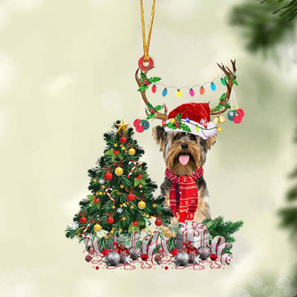 Ornament- Yorkshire Terrier 1-Christmas Tree Gift Hanging Ornament, Happy Christmas Ornament, Car Ornament - Thegiftio UK