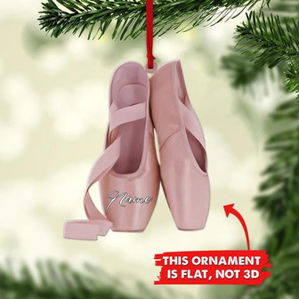 Ornaments Personalized Ballet Shoes, Christmas Ornament Ballet Gift, Gift For Ballet Dancer - Thegiftio UK