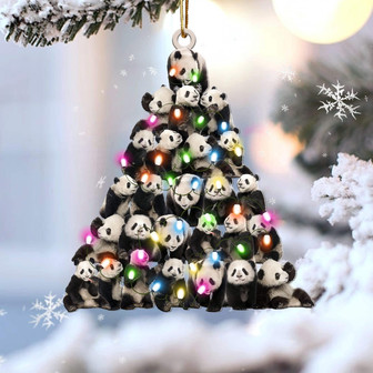Panda lovely tree gift for panda lover ornament - Thegiftio
