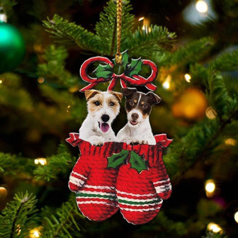 Parson russell Inside Your Gloves Christmas Holiday-Two Sided Ornament, Christmas Ornament, Car Ornament - Thegiftio UK