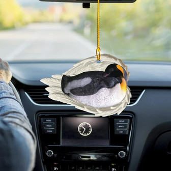 Penguin Car Ornament, Penguin Christmas Ornament, Penguin Angel Wings Ornament - Thegiftio UK