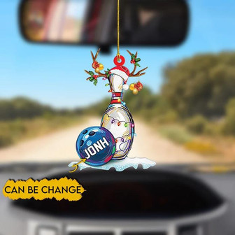 Personalized Bowling Reindeer Christmas Ornament, Loved Bowling Ornament - Thegiftio UK