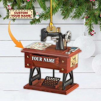 Personalized Sewing Shop Christmas Ornament, Sewing Ornament, Sewing Machine Ornament, Sewer, Sewing Lovers Gifts - Thegiftio UK