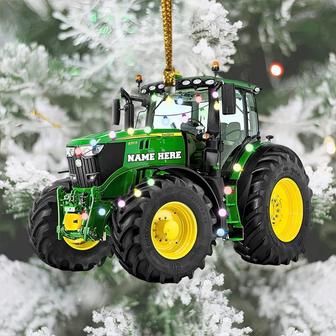 Personalized Tractor Christmas Ornament, Farm Tractor Christmas Ornament Farming Christmas Ornament Xmas Tractor Gift For Farmer - Thegiftio UK