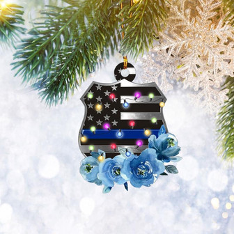 Police Policeman Gifts Flat 2D Christmas Ornament Policeman Gift, Christmas Tree Ornament, Home Decor Plastic Ornament - Thegiftio UK