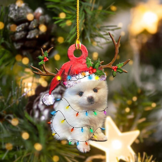 Pomeranian Christmas Shape Ornament - Thegiftio UK