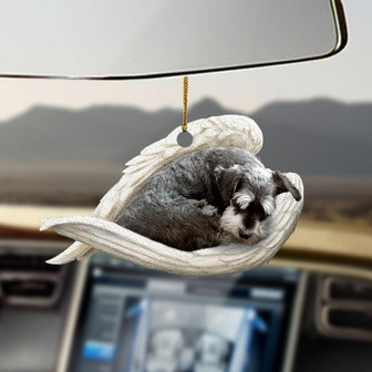 Schnauzer sleeping angel schnauzer lovers dog lovers ornament - Thegiftio UK