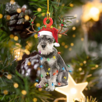 Schnauzer2 Christmas Shape Ornament - Thegiftio UK