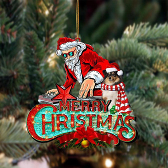 Shetland Sheepdog-Christmas Rock Two Sided Ornament - Thegiftio UK