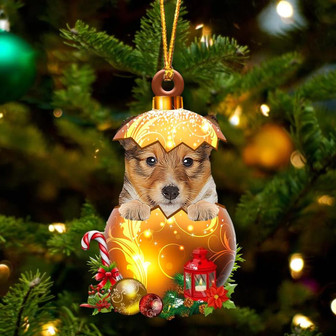 Shetland Sheepdog In Golden Egg Christmas Ornament - Thegiftio UK