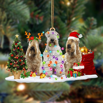 Soft Coated Wheaten Terrier-Christmas Dog Friends Hanging Ornament, Christmas Ornament, Car Ornament - Thegiftio UK
