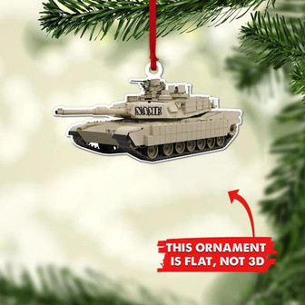 Tank Custom Shape Ornaments, Ornament Personalized Tank For Military, Tank Army Ornament Christmas Gift, Gift For Tank Lover - Thegiftio UK