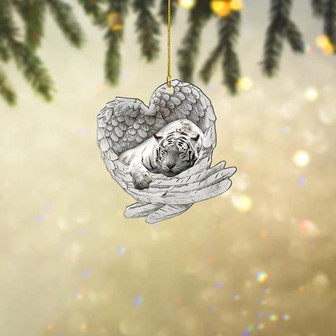 Tiger Sleeping Angel Wings Ornament, Tiger Christmas Ornament, Love Tiger Ornament Decor - Thegiftio UK