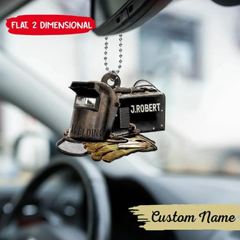 WELDER Flat Car Ornament, Old Vintage Welder Ornament, Welding Supplies Hanging Ornament - Thegiftio