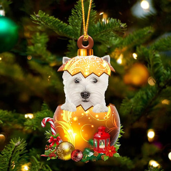 West Highland White Terrier. In Golden Egg Christmas Ornament - Thegiftio UK