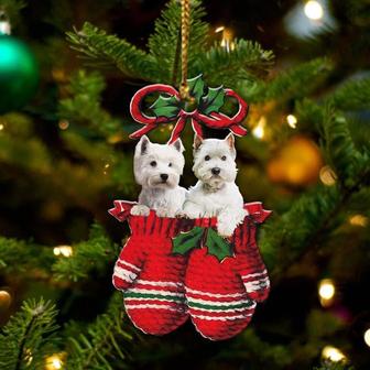 West Highland White Terrier Inside Your Gloves Christmas Holiday-Two Sided Ornament, Christmas Ornament - Thegiftio UK