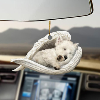 West highland white terrier sleeping angel westie lovers dog lovers ornament - Thegiftio UK