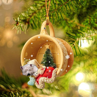 West Highland White Terrier Sleeping In A Cup Christmas Ornament, Car Ornament, Christmas Ornament - Thegiftio UK