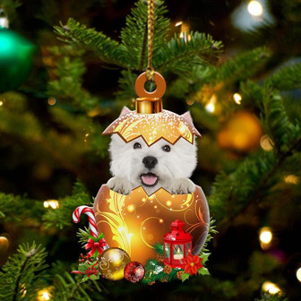 West Highland White Terrier03In Golden Egg Christmas Ornament - Thegiftio UK