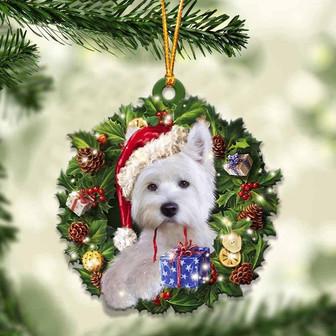 Westie and Christmas gift for her gift for him gift for Wesite lover ornament, Christmas Ornament - Thegiftio UK