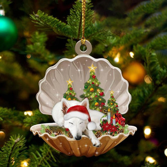 White German Shepherd-Sleeping Pearl in Christmas Two Sided Ornament, Christmas Ornament, Car Ornament - Thegiftio UK