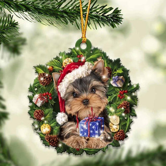 Yorkshire Terrier and Christmas gift for her gift for him gift for Yorkshire Terrier lover ornament, Christmas Ornament - Thegiftio UK