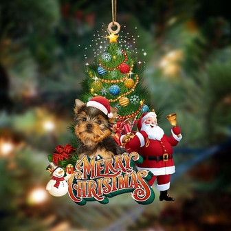 Yorkshire Terrier-Christmas Tree&Dog Hanging Ornament, Happy Christmas Ornament, Car Ornament - Thegiftio UK