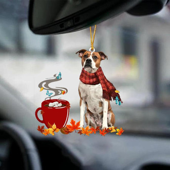 American Bulldog 1-Fall Chocolate-Two Sided Ornament - Thegiftio UK