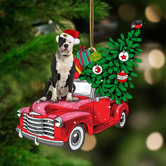 American Bulldog 3-Pine Truck Hanging Ornament - Thegiftio UK