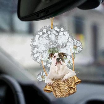 American Bulldog-Dandelion-Two Sided Ornament - Thegiftio UK
